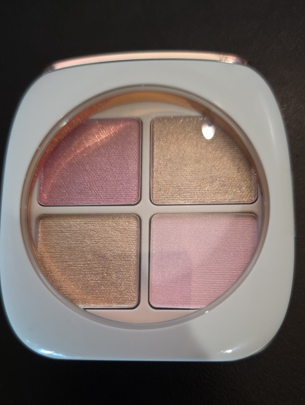 Luminous Pink & Champagne 4-Shade Eyeshadow Quad By Flower By Drew